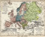 Hystoric Map or Europe, 1901